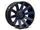 Fuel Wheels Contra Gloss Black with Blue Tinted Clear 6-Lug Wheel; 18x9; -12mm Offset (22-24 Tundra)