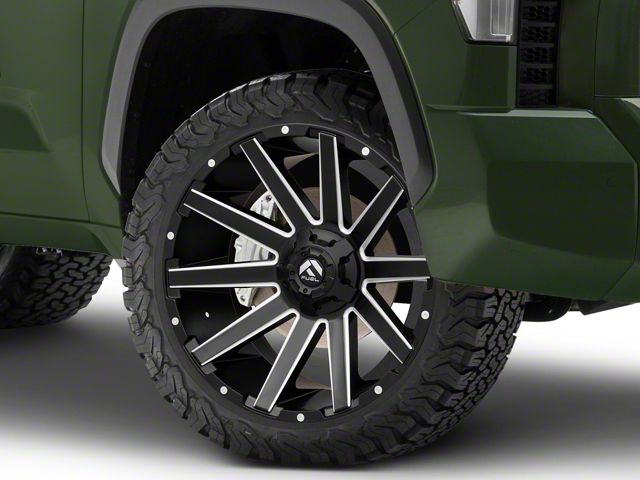 Fuel Wheels Contra Matte Black Milled 6-Lug Wheel; 22x12; -44mm Offset (22-24 Tundra)