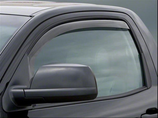 Weathertech Side Window Deflectors; Front; Light Smoke (07-17 Tundra Regular Cab)