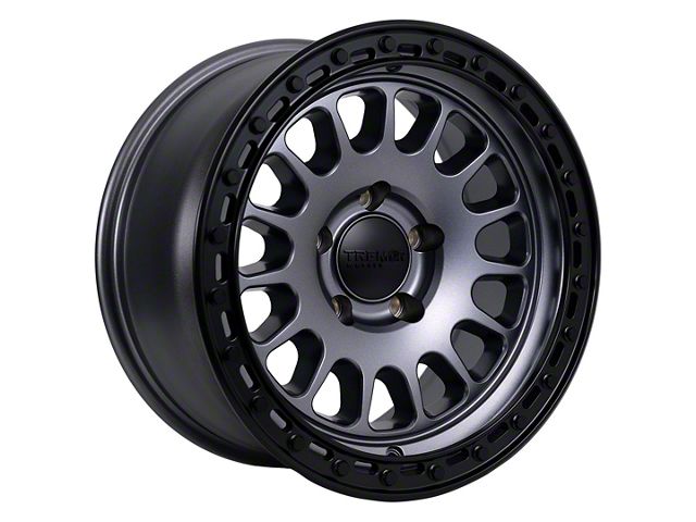 Tremor Wheels 104 Aftershock Graphite Grey with Black Lip 5-Lug Wheel; 20x9; 0mm Offset (14-21 Tundra)