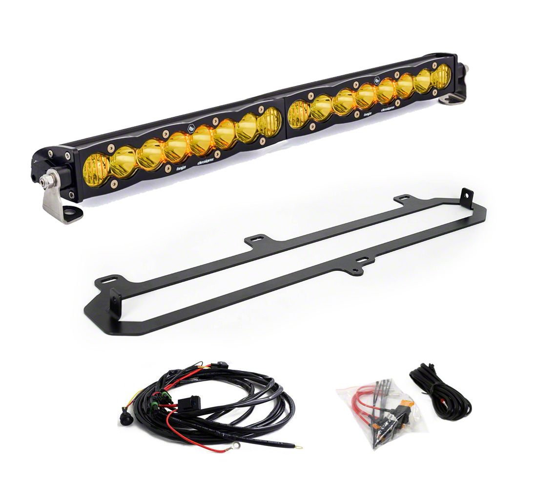 Baja Designs Tundra 20Inch S8 Grille Light Bar Kit; Amber 448124 (2224 Tundra TRD Pro) Free