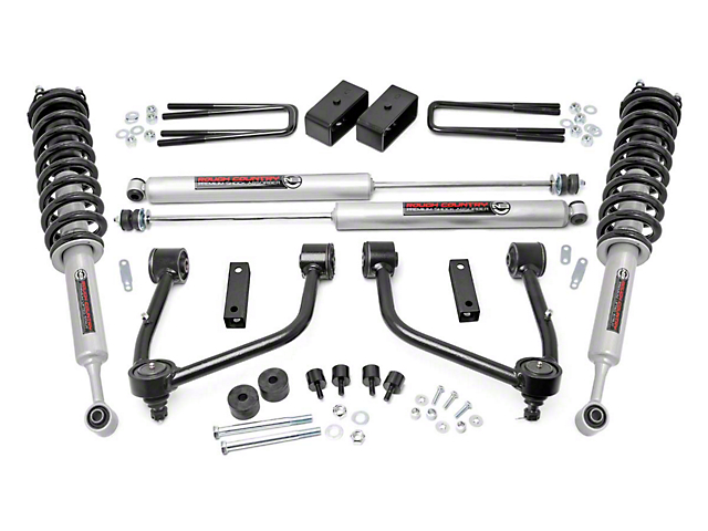 Rough Country 3.50-Inch Bolt-On Suspension Lift Kit with Lifted Struts and Premium N3 Shocks (07-21 4WD Tundra, Excluding TRD Pro)