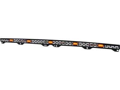 Armordillo Hood Grille Insert with Amber Lights; Matte Black (14-20 Tundra)