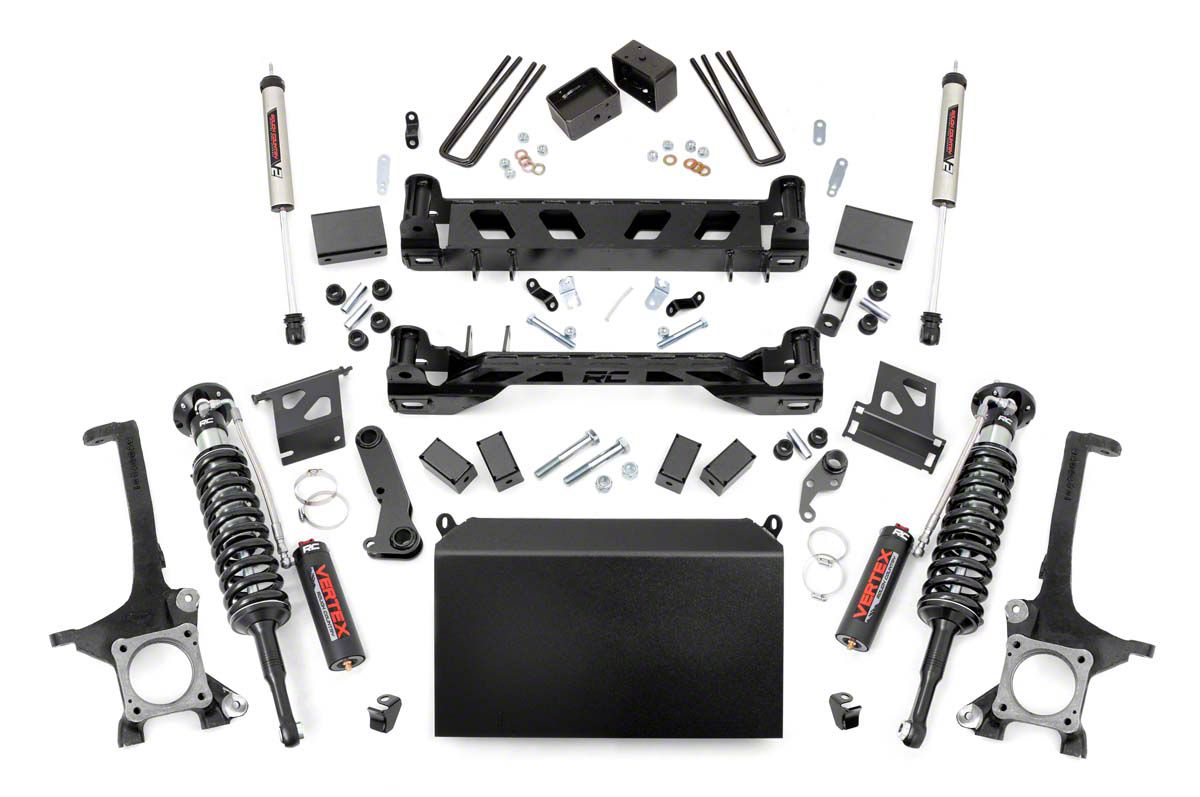 Rough Country 6-Inch Suspension Lift Kit with Vertex Adjustable Coil-Overs and V2 Monotube Shocks (07-15 4WD Tundra, Excluding TRD Pro)
