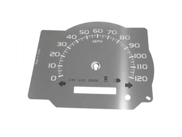 US Speedo Stainless Edition Gauge Face; MPH; White (07-10 Tundra)
