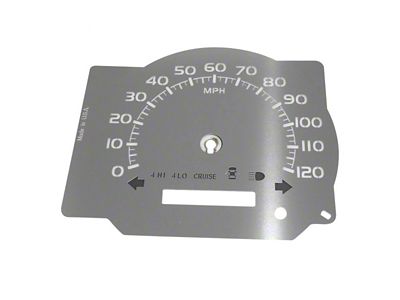 US Speedo Stainless Edition Gauge Face; MPH; White (07-10 Tundra)