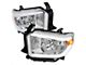 LED Bar Factory Style Headlights; Chrome Housing; Clear Lens (14-21 Tundra w/ Factory Halogen Headlights)
