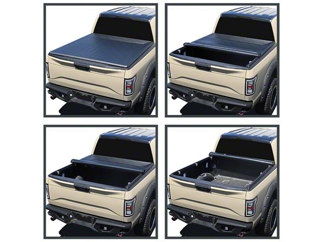 Roll Up Tonneau Cover; Black (07-21 Tundra w/ 6-1/2-Foot Bed)