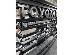Heretic Studios 20-Inch LED Light Bar with TRD Pro Behind the Grille Mounting Brackets; Spot Beam; Clear Lens (22-23 Tundra)