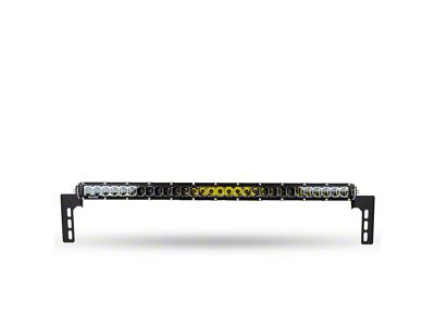 Heretic Studios 30-Inch LED Light Bar with Behind the Grille Mounting Brackets; Flood Beam; Clear Lens (14-21 Tundra)