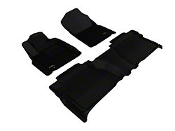 3D MAXpider KAGU Series All-Weather Custom Fit Front and Rear Floor Liners; Black (07-11 Tundra Double Cab)