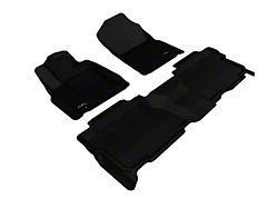 3D MAXpider KAGU Series All-Weather Custom Fit Front and Rear Floor Liners; Black (12-13 Tundra CrewMax)