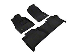 3D MAXpider KAGU Series All-Weather Custom Fit Front and Rear Floor Liners; Black (14-21 Tundra CrewMax)