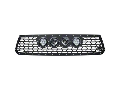 Vision X Upper Replacement Grille with 4.50-Inch CG2 Cannon LED Lights; Satin Black (14-21 Tundra)