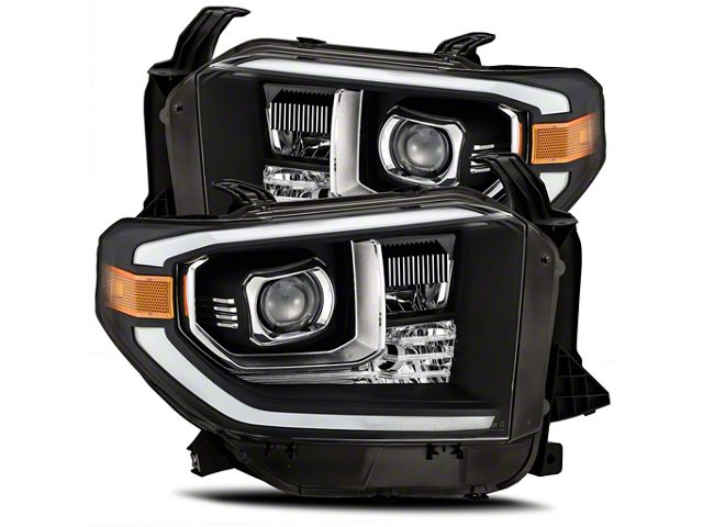 PRO-Series Projector Headlights; Black Housing; Clear Lens (14-21 Tundra w/ Factory Halogen Headlights)