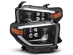 NOVA-Series LED Projector Headlights; Alpha Black Housing; Clear Lens (14-21 Tundra w/ Factory LED Headlights)