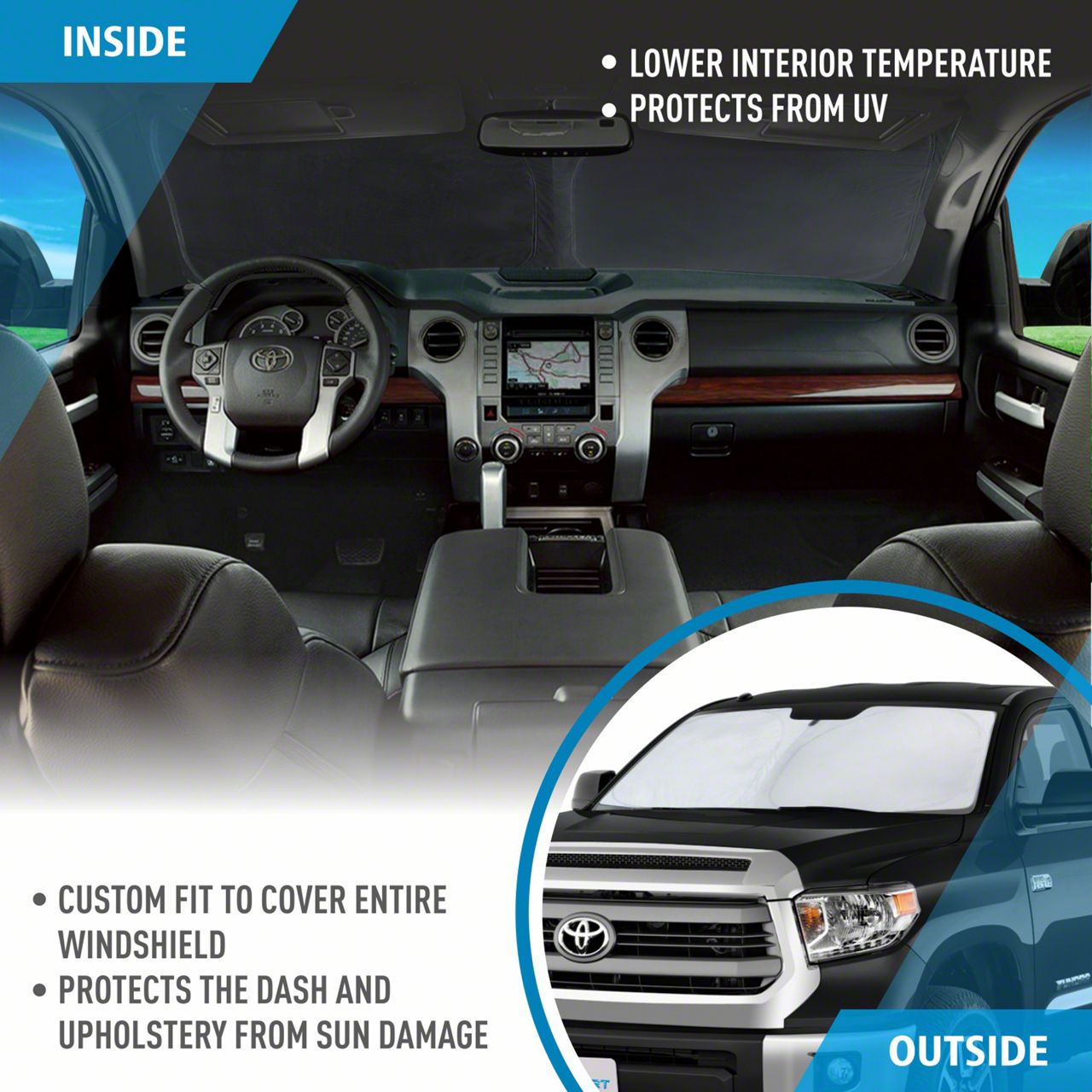 Tundra Windshield Sun Shade (0721 Tundra) Free Shipping