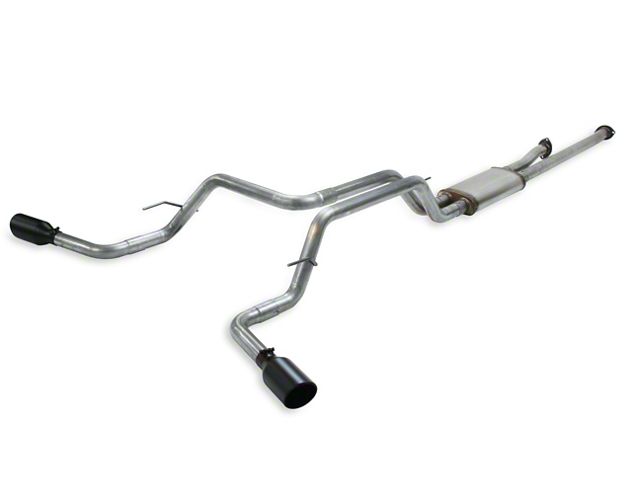 Flowmaster FlowFX Dual Exhaust System with Black Tips; Side Exit (09-21 5.7L Tundra)