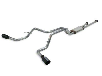 Flowmaster FlowFX Dual Exhaust System with Black Tips; Side Exit (10-19 4.6L Tundra)