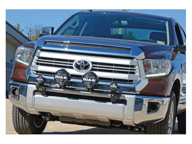 N-Fab Front Light Mount Bar with Multi-Mount; Gloss Black (07-13 Tundra)
