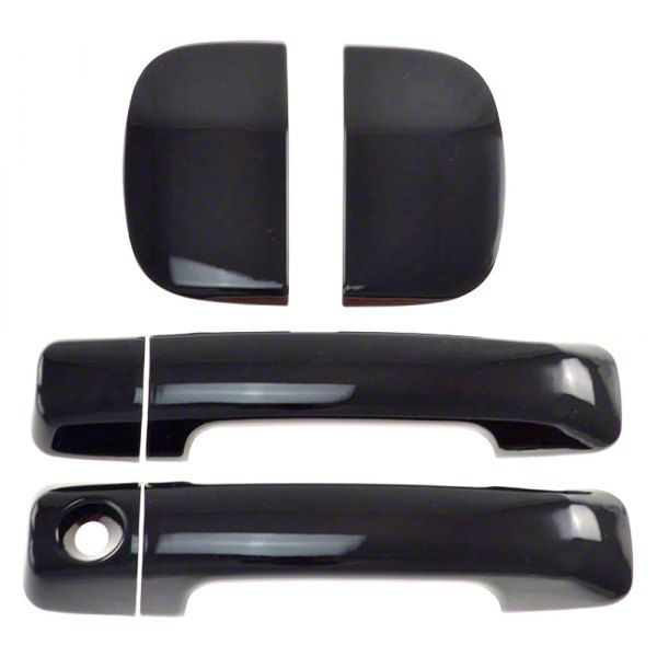 Tundra Door Handle Covers; Black (1721 Tundra Double Cab)