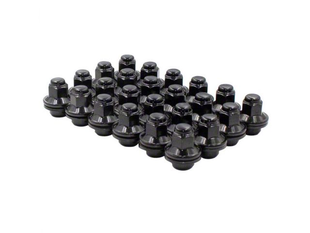 Black Factory Style Lug Nut Kit; 14mm x 1.5; Set of 24 (22-24 Tundra)
