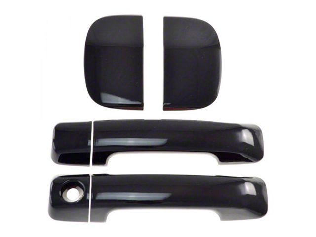 Door Handle Covers; Black (17-21 Tundra Double Cab)