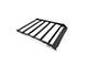 Prinsu Roof Rack with 50-Inch LED Light Bar Cutout Wind Deflector; Black (07-21 Tundra CrewMax)