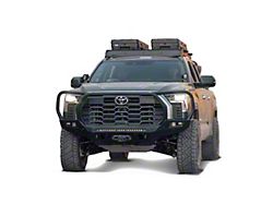 Prinsu Roof Rack with Standard Wind Deflector; Grey (22-23 Tundra CrewMax)