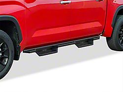 Square Tube Drop Style Nerf Side Step Bars; Matte Black (22-24 Tundra CrewMax)