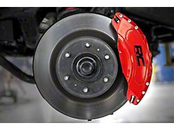 Rough Country Red Brake Caliper Covers; Front and Rear (22-23 Tundra)