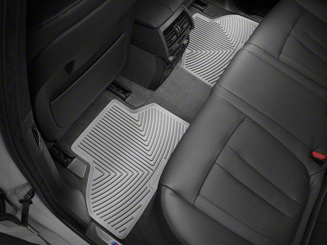 Weathertech All-Weather Rear Rubber Floor Mats; Gray (22-24 Tundra Double Cab)