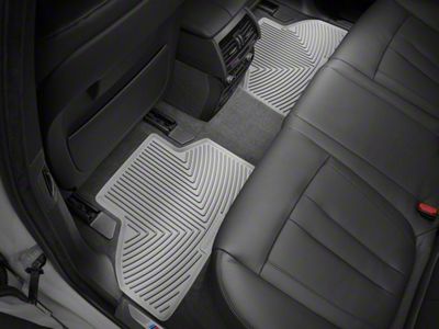 Weathertech All-Weather Rear Rubber Floor Mats; Gray (22-23 Tundra Double Cab)