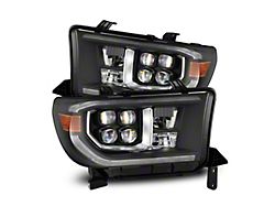 AlphaRex NOVA-Series LED Projector Headlights; Black Housing; Clear Lens (07-13 Tundra w/ Level Adjuster)