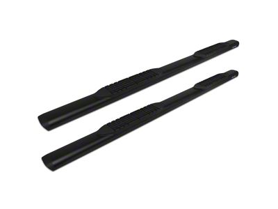 Raptor Series 5-Inch Oval Style Slide Track Running Boards; Black Textured (22-24 Tundra CrewMax)