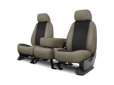 Covercraft Precision Fit Seat Covers Endura Custom Front Row Seat Covers; Black/Charcoal (07-13 Tundra w/ Bench Seat)