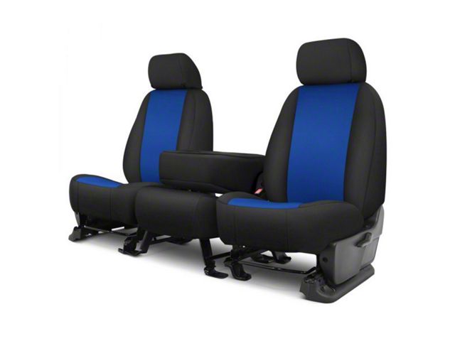 Covercraft Precision Fit Seat Covers Endura Custom Front Row Seat Covers; Blue/Black (07-13 Tundra w/ Bench Seat)