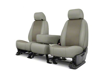 Covercraft Precision Fit Seat Covers Endura Custom Front Row Seat Covers; Charcoal/Silver (07-13 Tundra w/ Bench Seat)