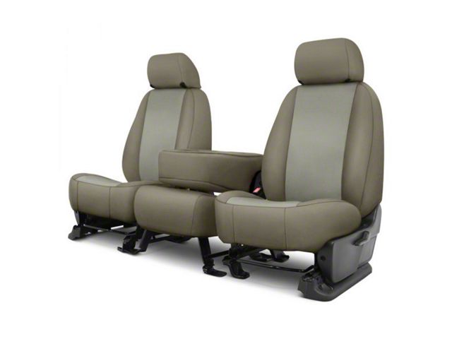 Covercraft Precision Fit Seat Covers Endura Custom Front Row Seat Covers; Silver/Charcoal (07-13 Tundra w/ Bench Seat)