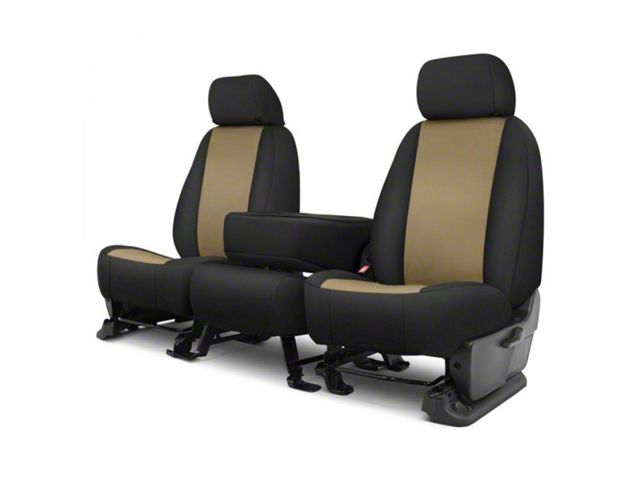 Covercraft Precision Fit Seat Covers Endura Custom Front Row Seat Covers; Tan/Black (07-13 Tundra w/ Bench Seat)