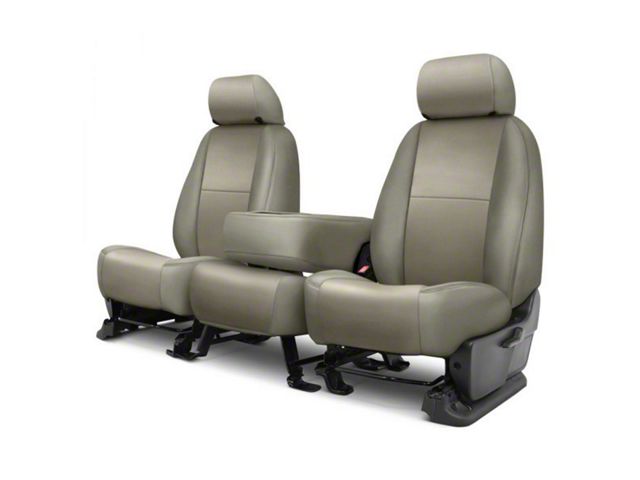 Covercraft Precision Fit Seat Covers Leatherette Custom Front Row Seat Covers; Light Gray (07-13 Tundra w/ Bench Seat)