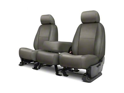 Covercraft Precision Fit Seat Covers Leatherette Custom Front Row Seat Covers; Stone (07-13 Tundra w/ Bench Seat)