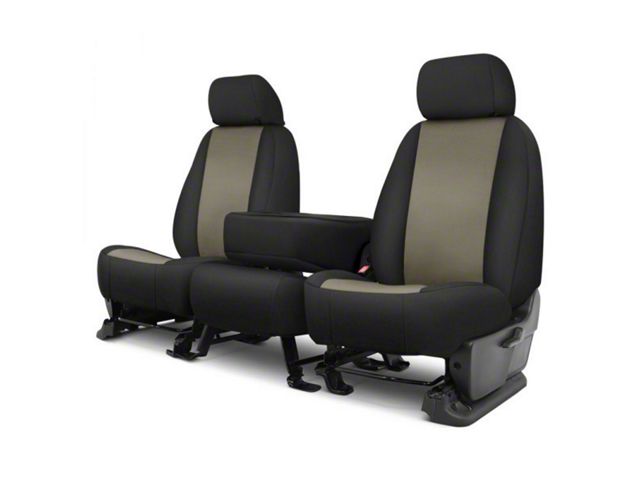 Covercraft Precision Fit Seat Covers Endura Custom Front Row Seat Covers; Charcoal/Black (14-21 Tundra w/ Bench Seat)