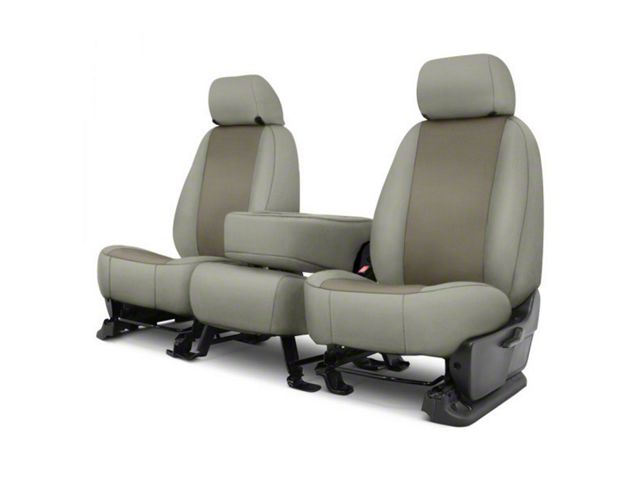 Covercraft Precision Fit Seat Covers Endura Custom Front Row Seat Covers; Charcoal/Silver (14-21 Tundra w/ Bench Seat)