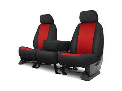 Covercraft Precision Fit Seat Covers Endura Custom Front Row Seat Covers; Red/Black (14-21 Tundra w/ Bench Seat)