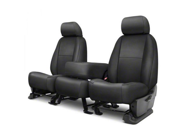 Covercraft Precision Fit Seat Covers Leatherette Custom Front Row Seat Covers; Black (14-21 Tundra w/ Bench Seat)