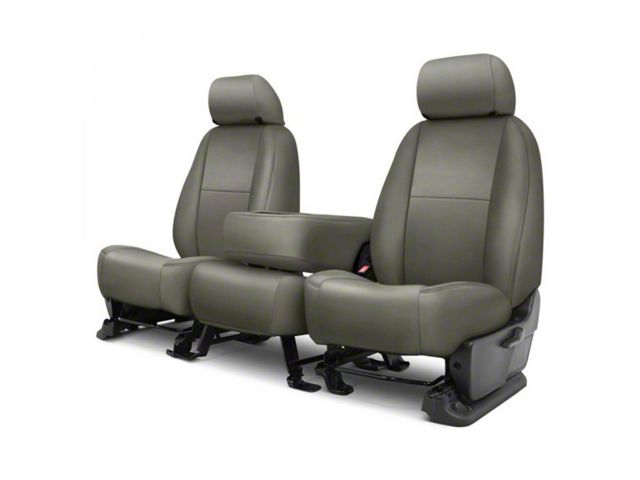 Covercraft Precision Fit Seat Covers Leatherette Custom Front Row Seat Covers; Medium Gray (14-21 Tundra w/ Bench Seat)
