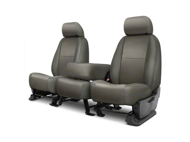 Covercraft Precision Fit Seat Covers Leatherette Custom Front Row Seat Covers; Stone (14-21 Tundra w/ Bench Seat)