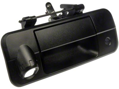Tailgate Handle with Backup Camera Hole; Textured Black (07-13 Tundra)