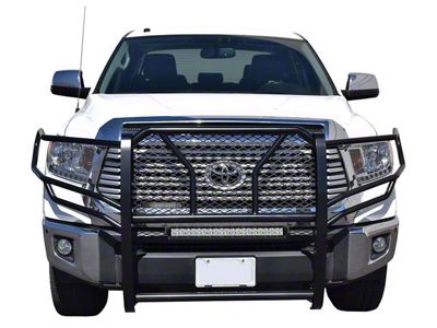 Rugged Heavy Duty Grille Guard with 20-Inch LED Light Bar; Black (07-21 Tundra)